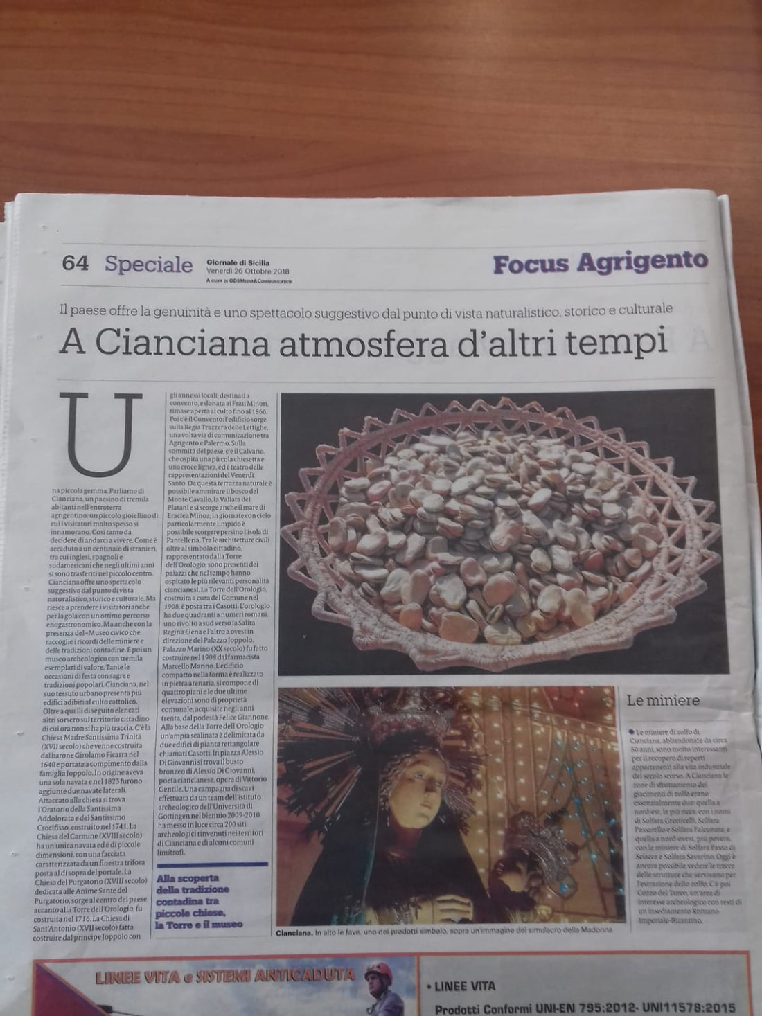 GIORNALE DI SICILIA -- 26 OTTOBRE 2018